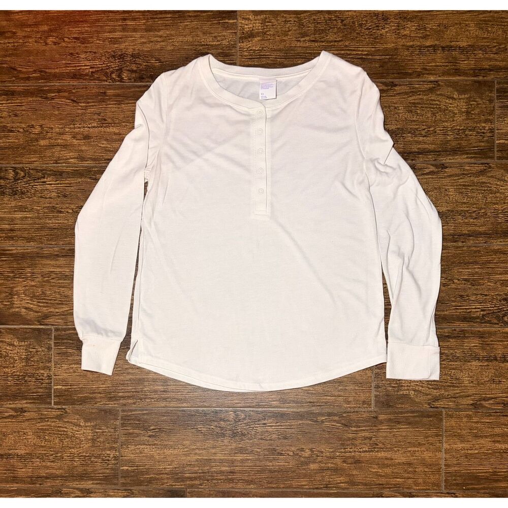 Stars Above Long Sleeve Henley Sleep Top - XS